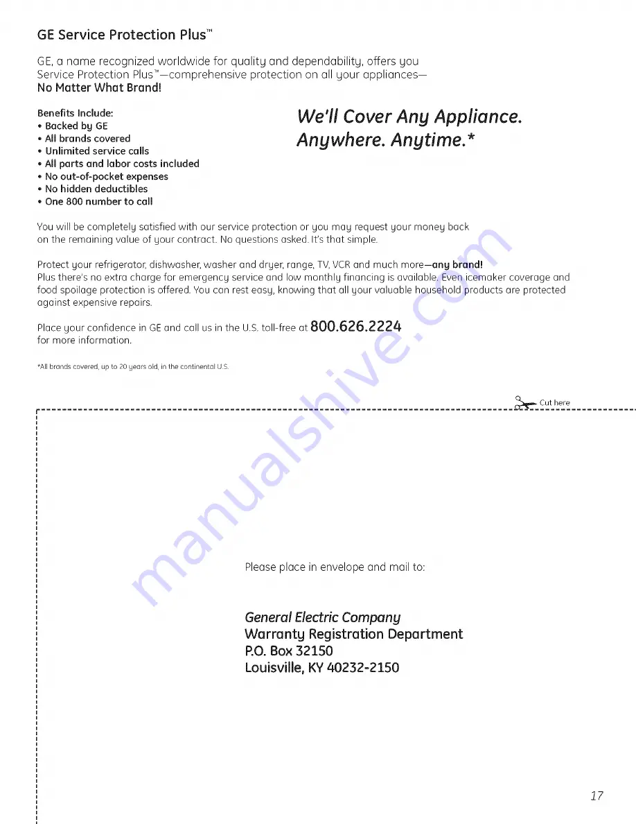 GE Profile PCR06WATSS Owner'S Manual And Installation Instructions Download Page 17