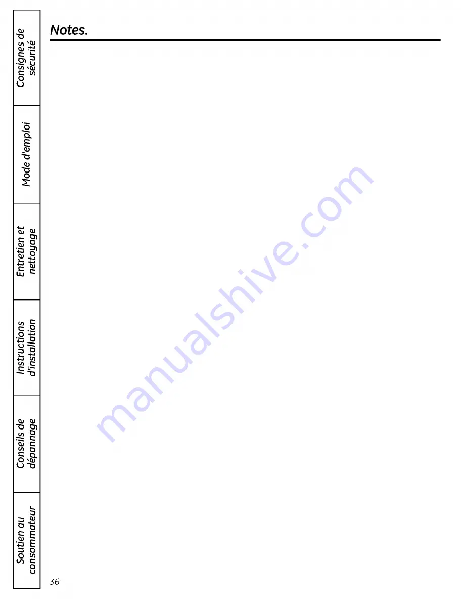 GE Profile PCR06WATSS Owner'S Manual And Installation Instructions Download Page 36