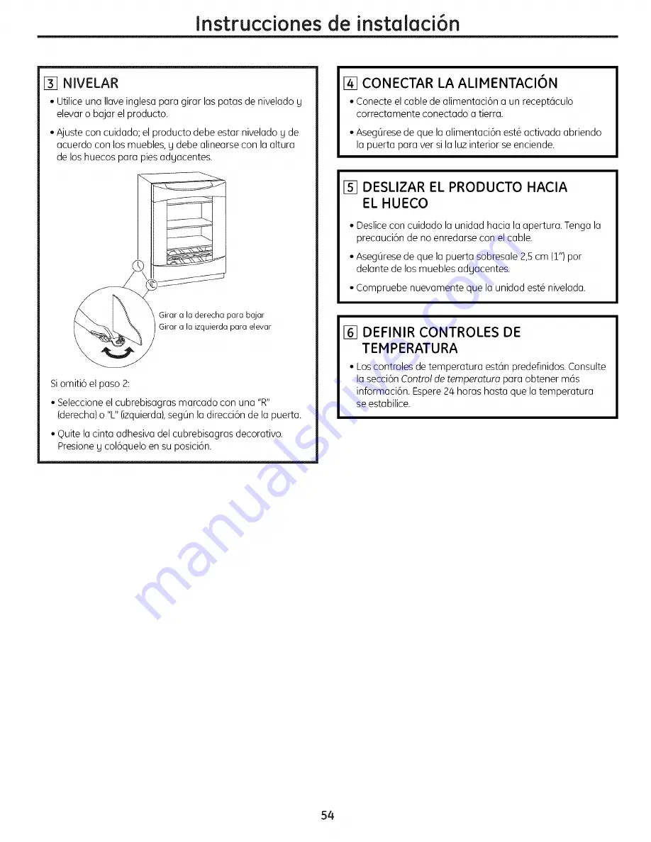 GE Profile PCR06WATSS Скачать руководство пользователя страница 54