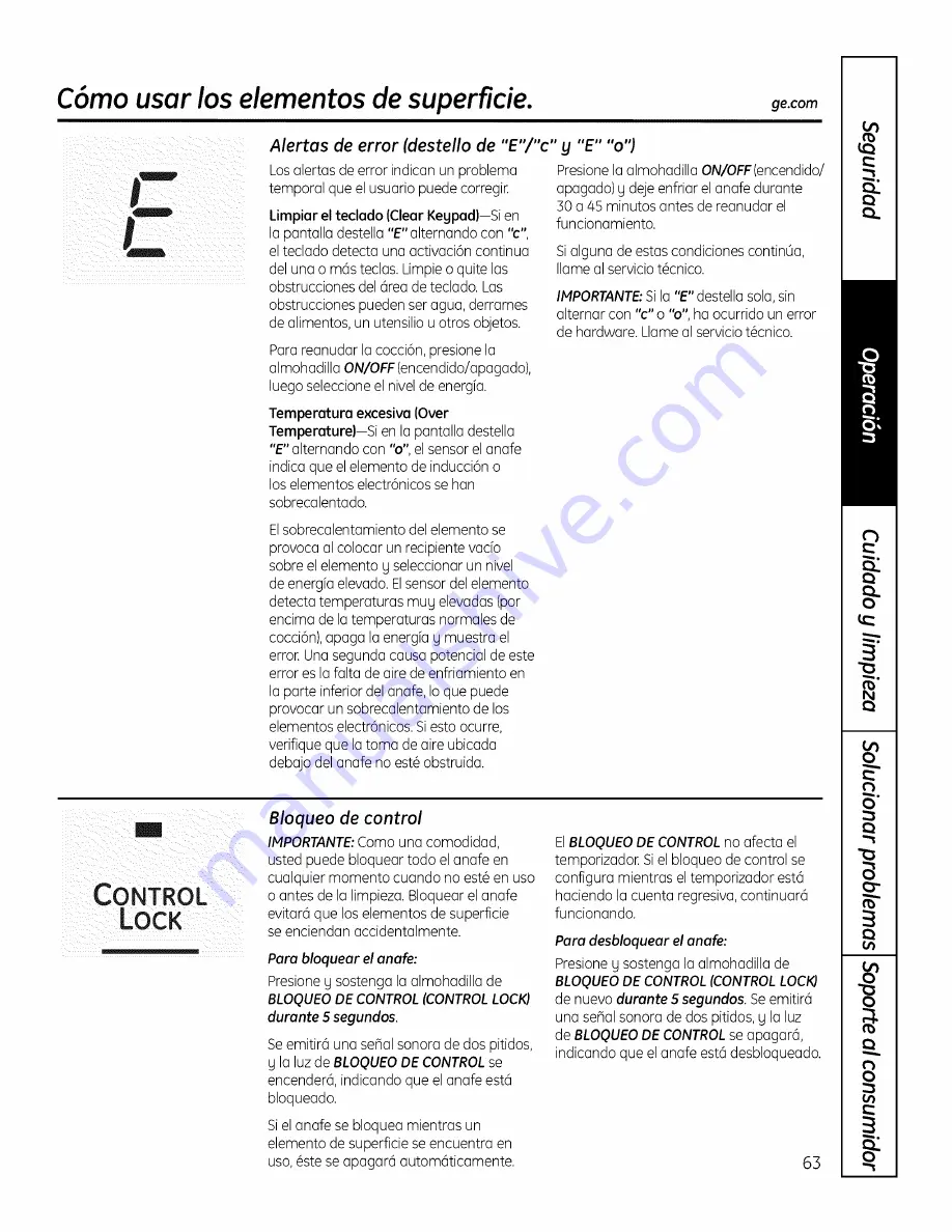 GE Profile PHP960 Скачать руководство пользователя страница 63