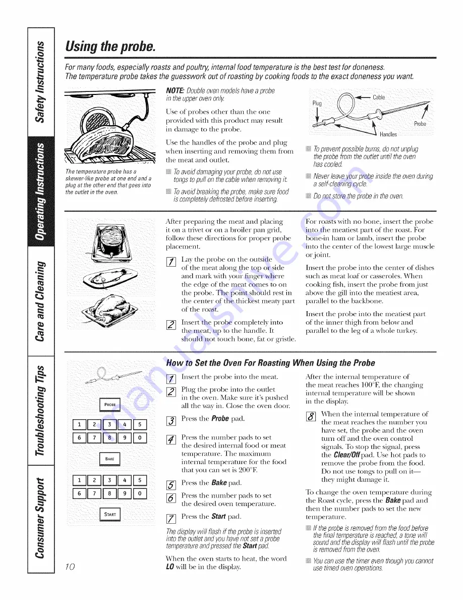 GE Profile PT916 Owner'S Manual Download Page 10