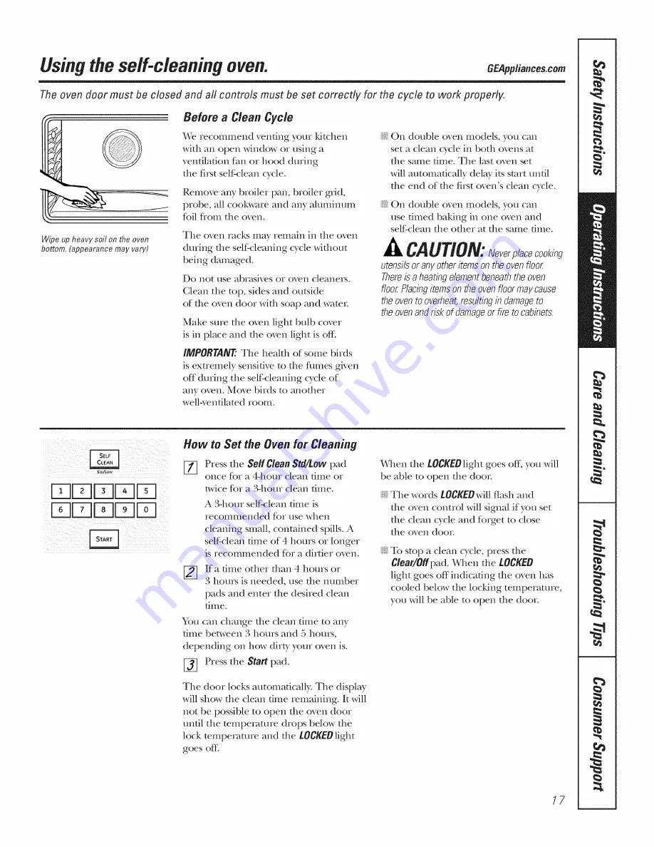 GE Profile PT916 Owner'S Manual Download Page 17