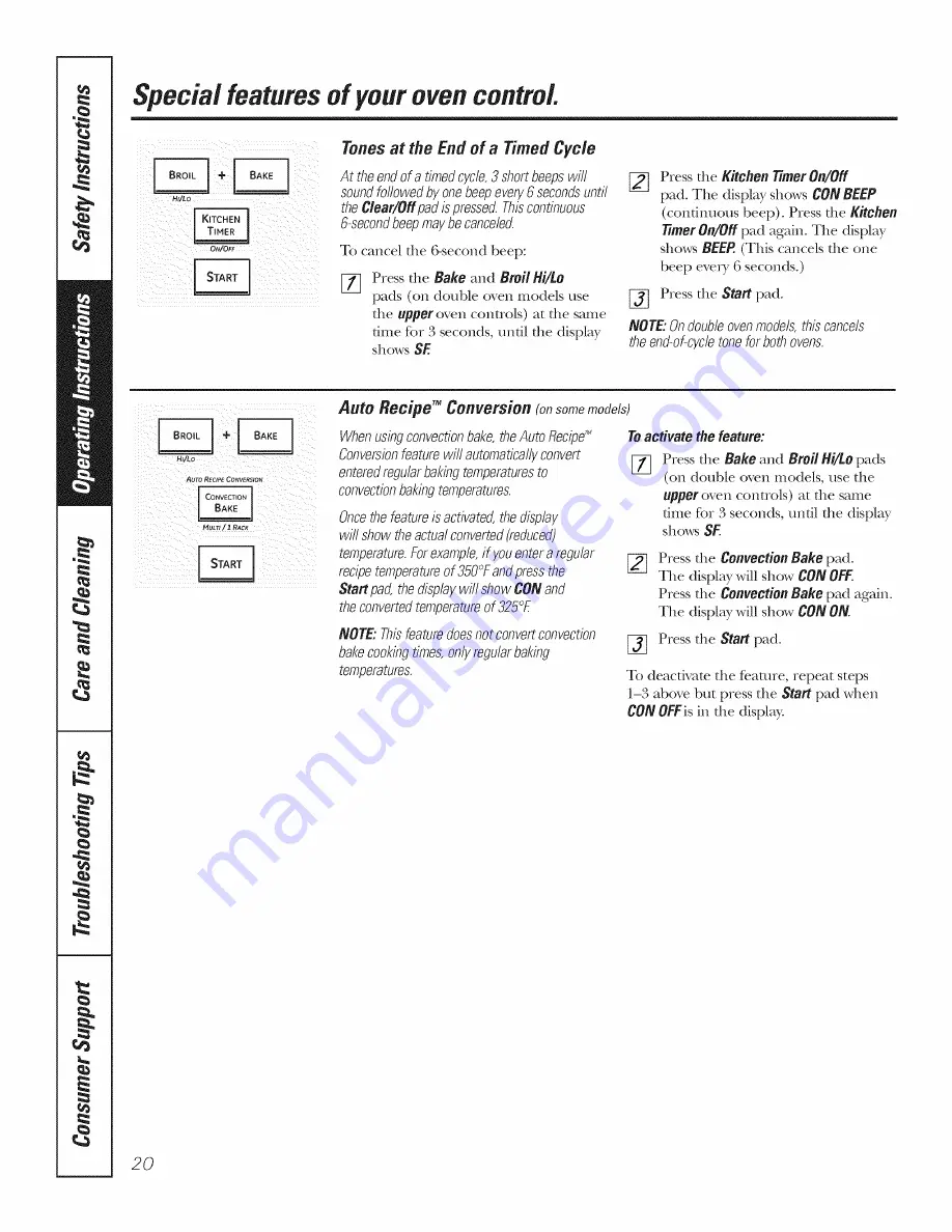 GE Profile PT916 Owner'S Manual Download Page 20