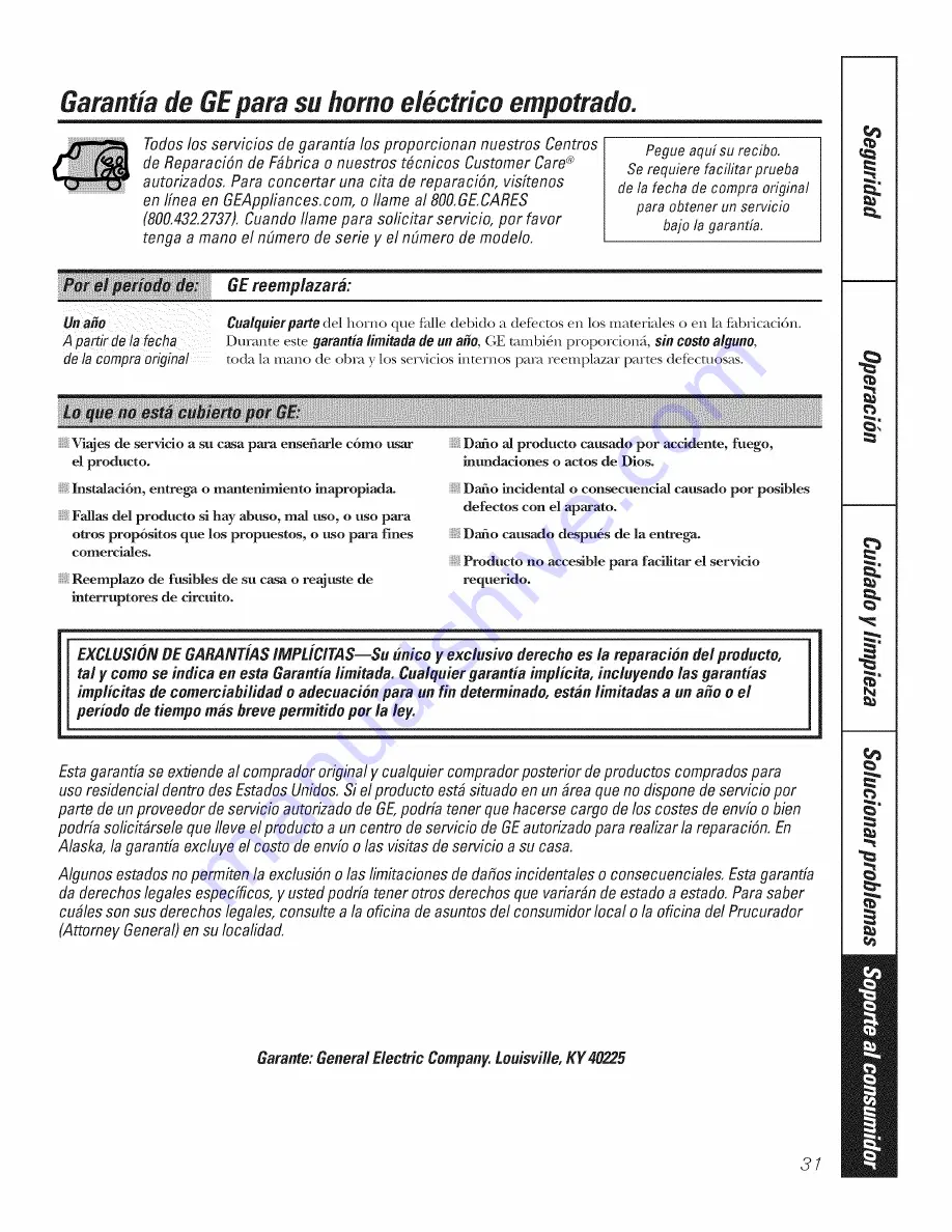 GE Profile PT916 Owner'S Manual Download Page 63