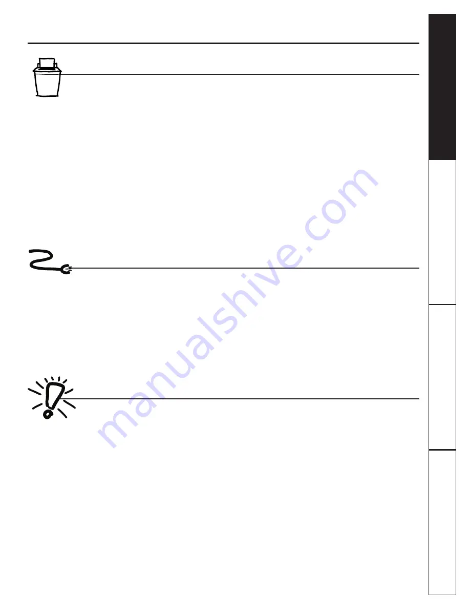 GE Profile PTWN6050M Owner'S Manual Download Page 3