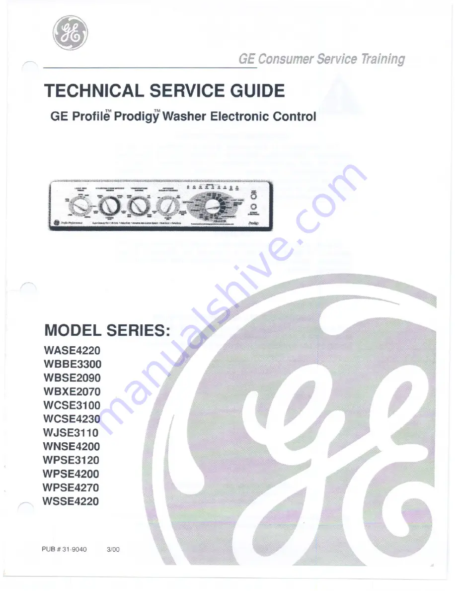 GE Profile Скачать руководство пользователя страница 1