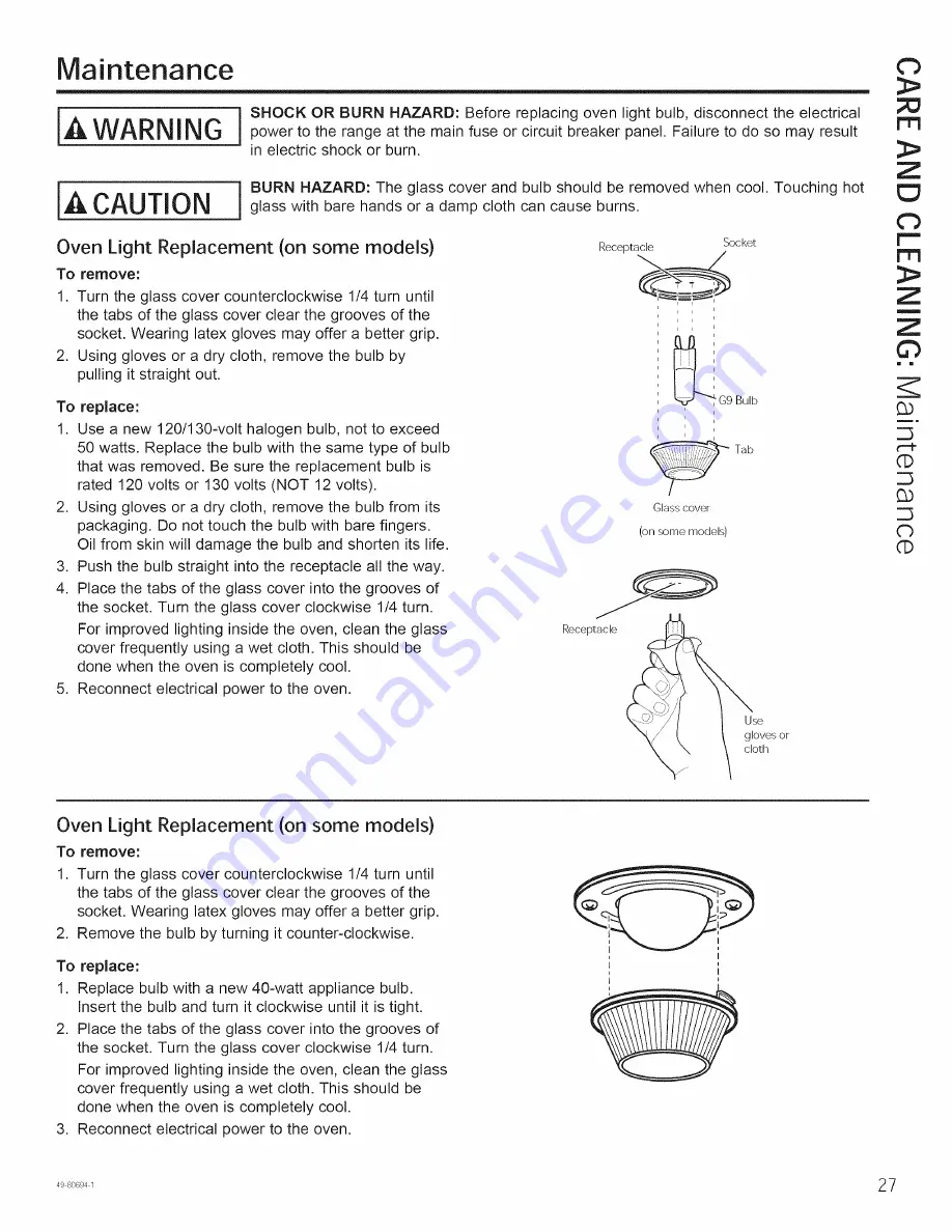 GE PS950SF2SS Owner'S Manual Download Page 27