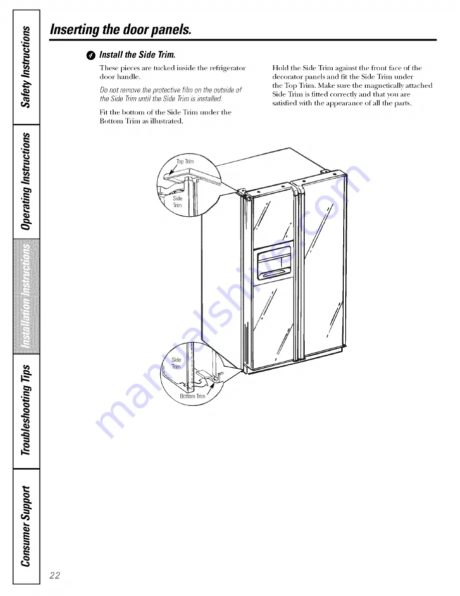 GE PSI23NGPBBB and Owner'S Manual And Installation Download Page 22