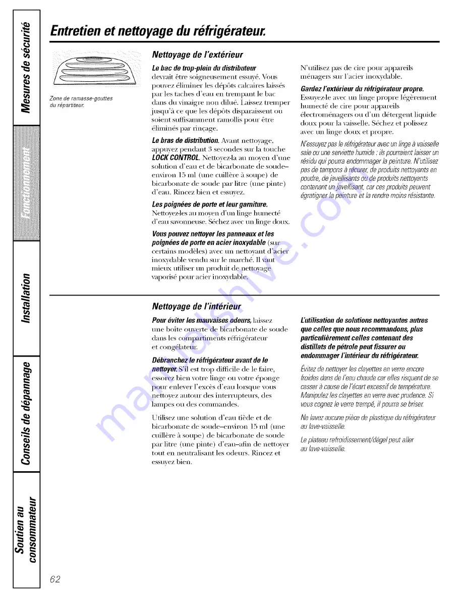 GE PSI23NGPBBB and Owner'S Manual And Installation Download Page 62