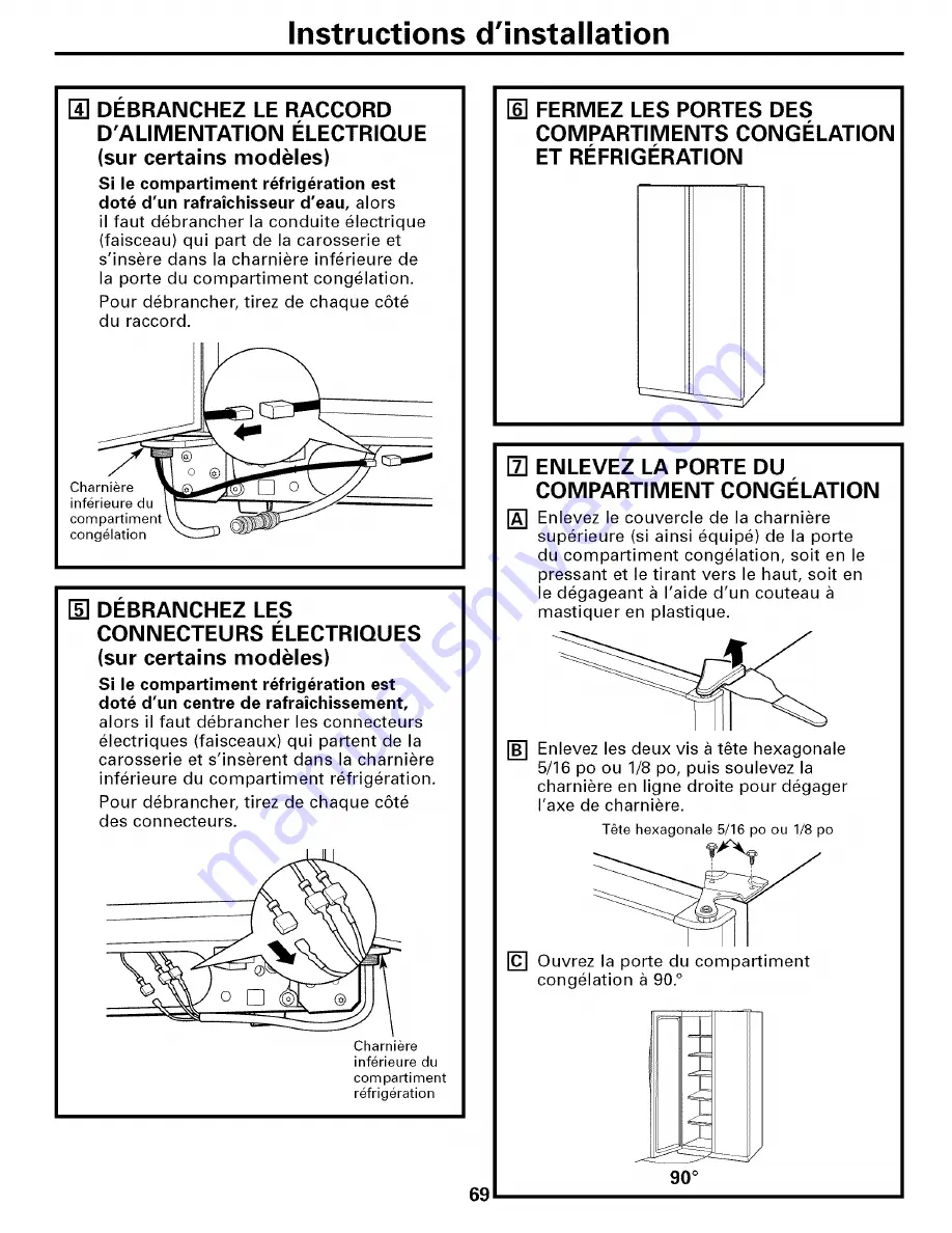 GE PSS26NGSBWW and Owner'S Manual And Installation Download Page 69