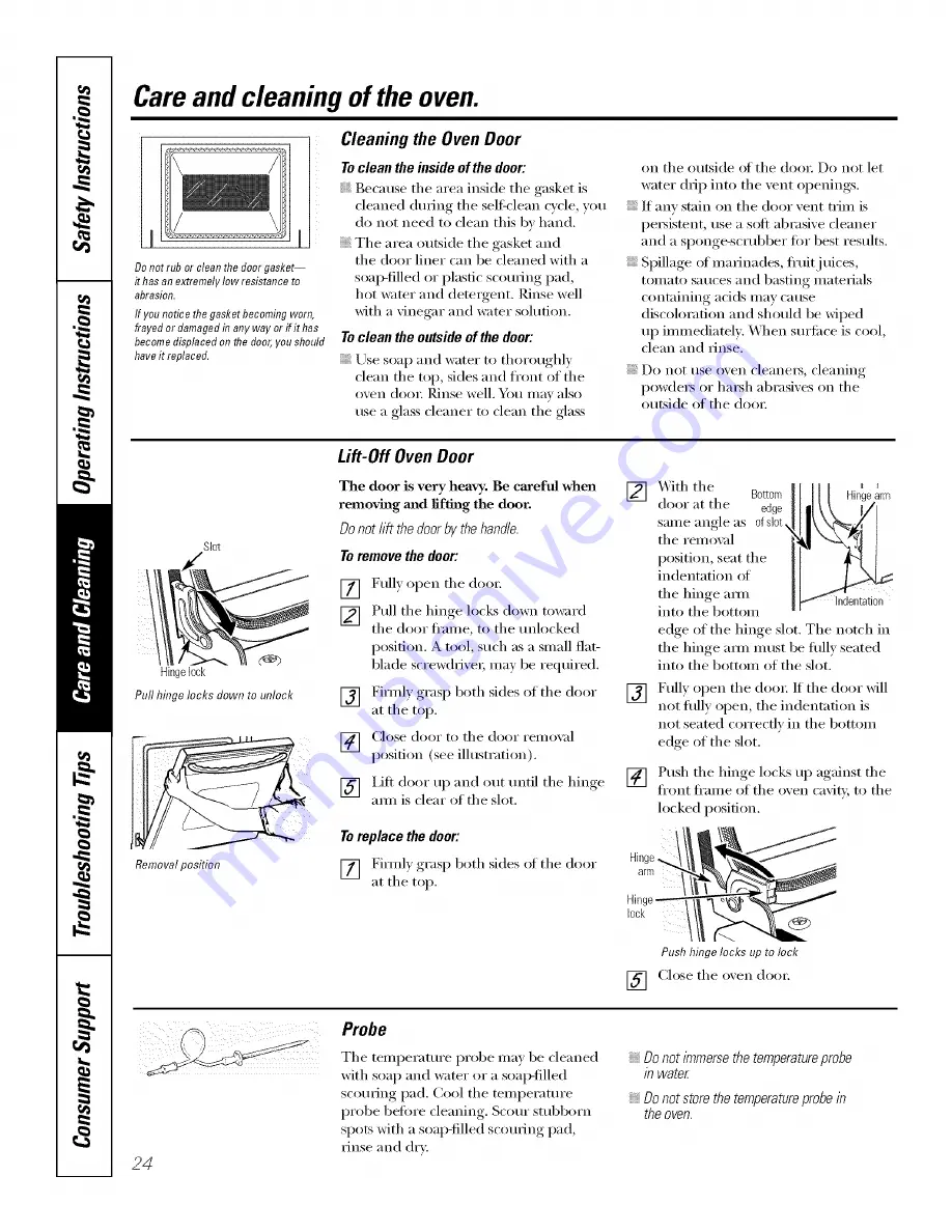 GE PT916SM1SS Owner'S Manual Download Page 24