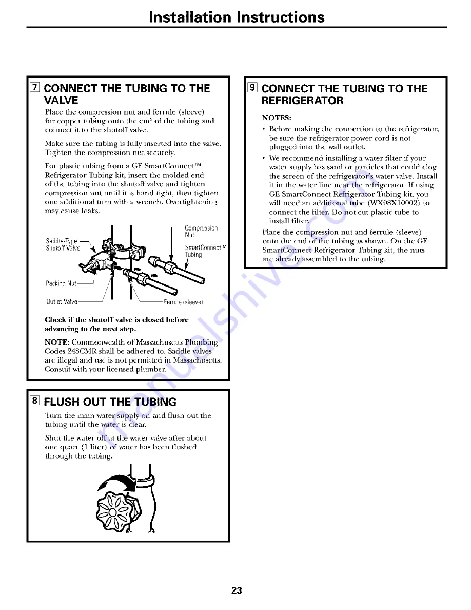 GE PTC22MFMALCC and Owner'S Manual And Installation Download Page 23