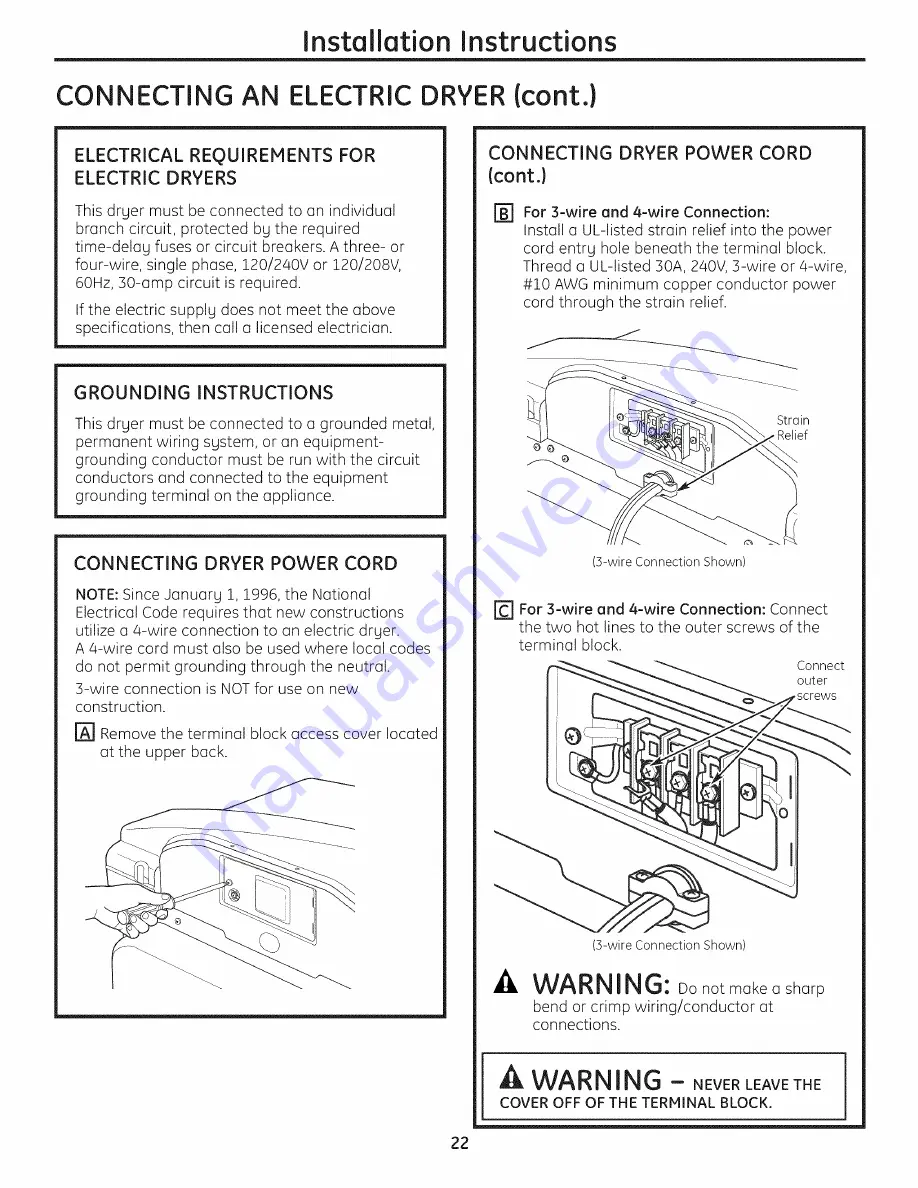 GE PTDS855GM0MS and Скачать руководство пользователя страница 22