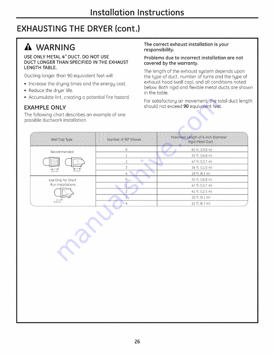 GE PTDS855GM0MS and Owner'S Manual And Installation Instructions Download Page 26