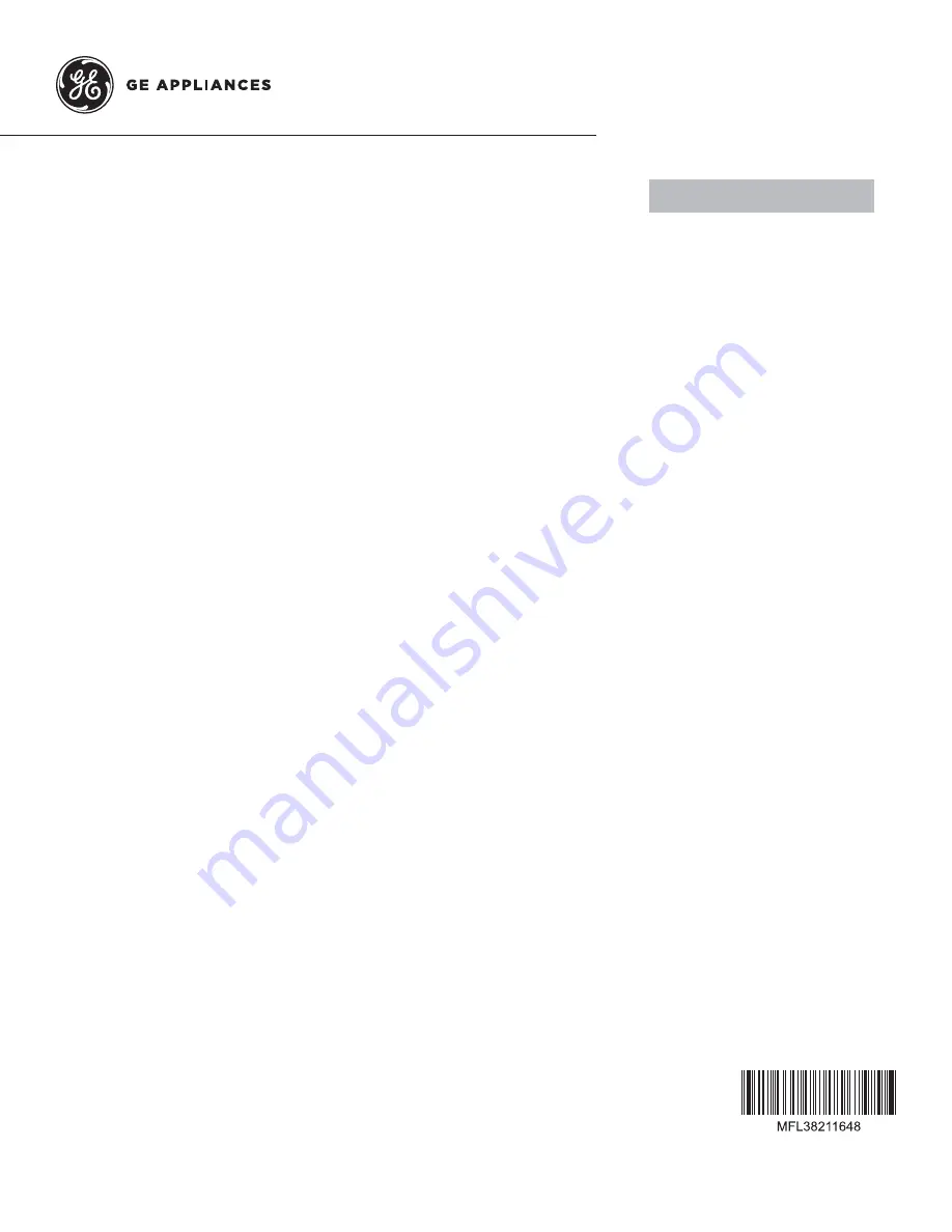 GE PWB7027 Owner'S Manual Download Page 1