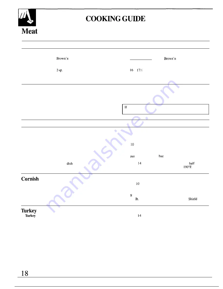 GE Spacemaker-3 JEM4KWA Use And Care & Cooking Manual Download Page 18