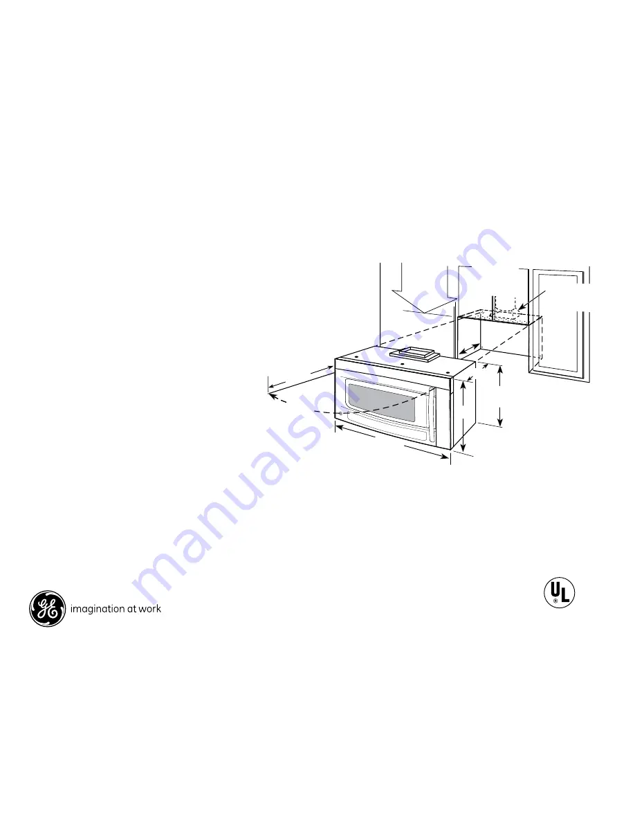 GE Spacemaker JVM2052DN Dimensions And Installation Information Download Page 1