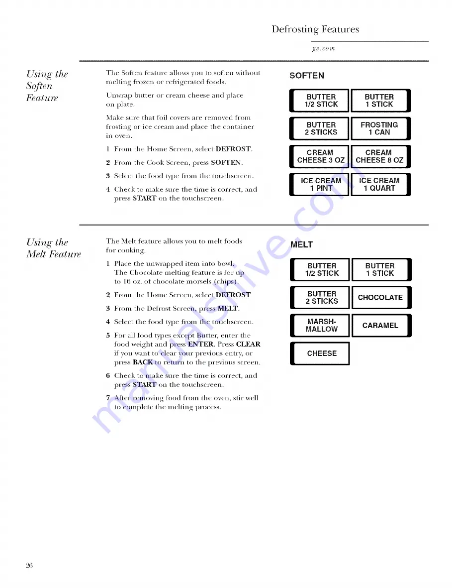 GE Spacemaker JVM2070BH01 Owner'S Manual Download Page 26