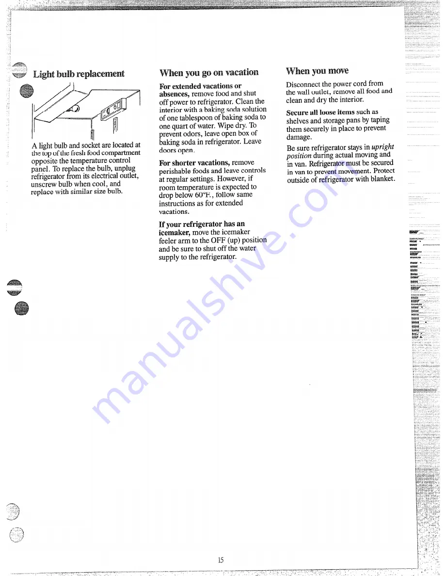 GE TBX22 Use And Care Manual Download Page 15