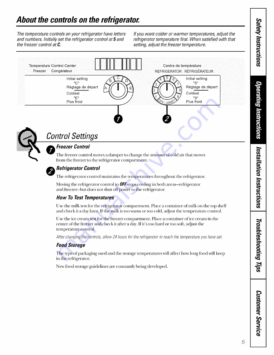 GE TCX18 Owner'S Manual Download Page 5