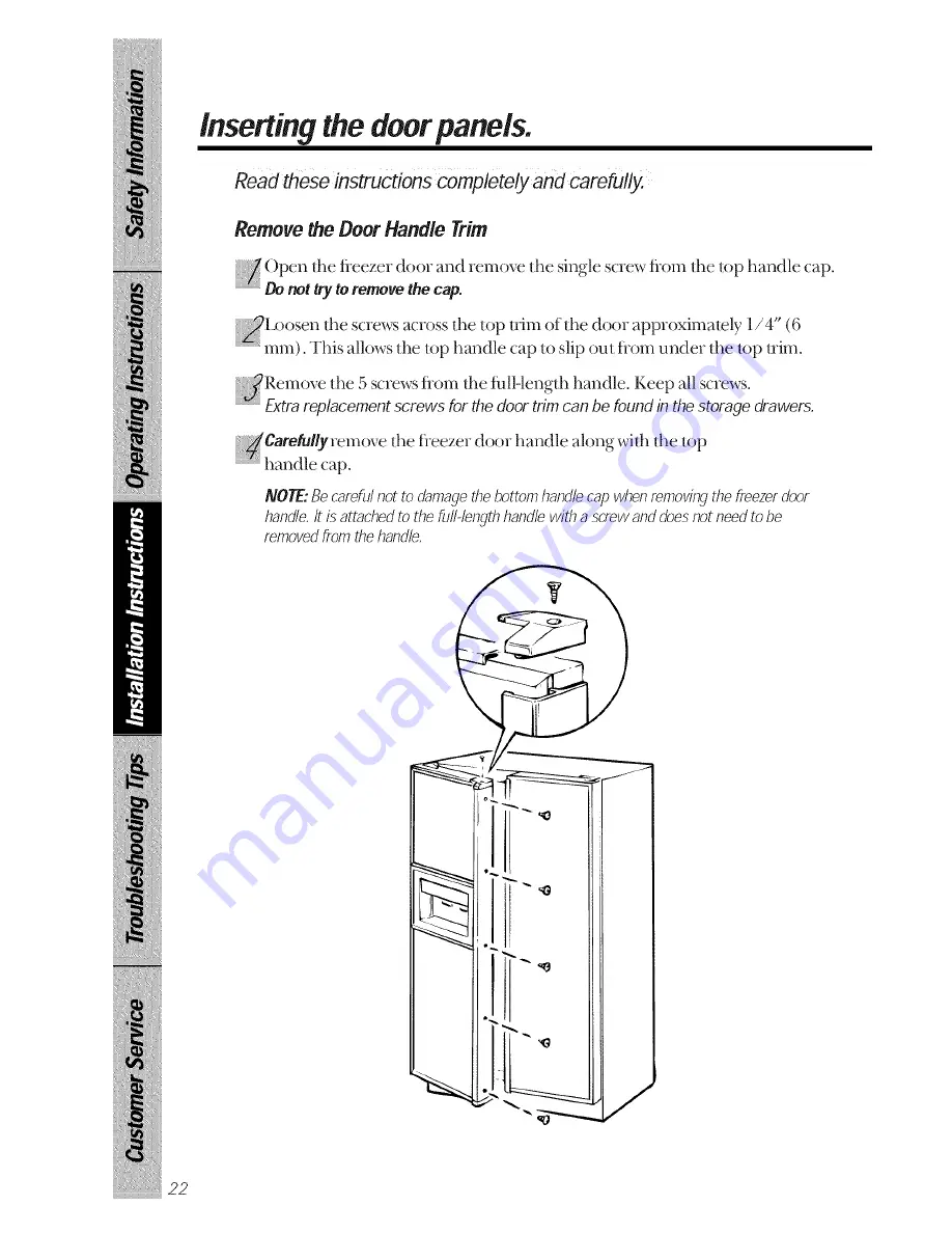 GE TPX21PRXDBB Owner'S Manual Download Page 22