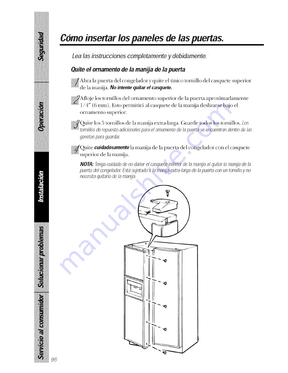 GE TPX21PRXDBB Owner'S Manual Download Page 96