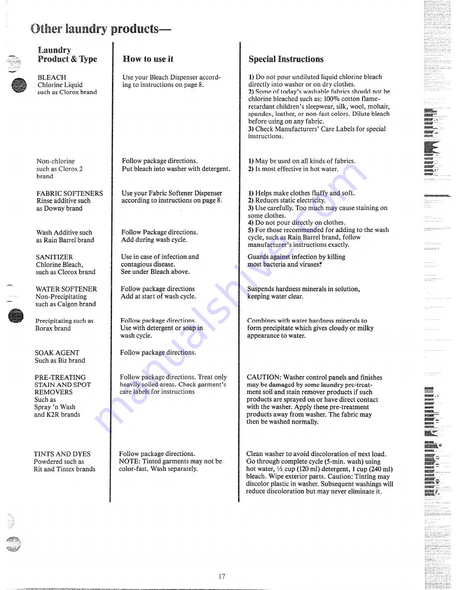 GE WWA80729AL Use And Care Manual Download Page 17