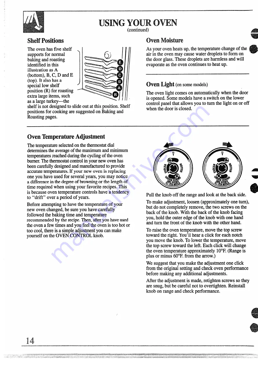 GE XL44 JGBS02EN Use And Care & Installation Manual Download Page 15