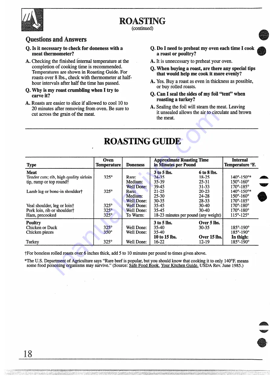 GE XL44 JGBS02EN Use And Care & Installation Manual Download Page 19