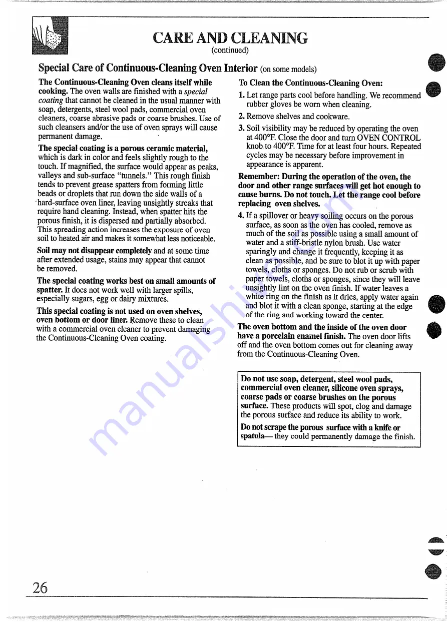 GE XL44 JGBS02EN Use And Care & Installation Manual Download Page 27