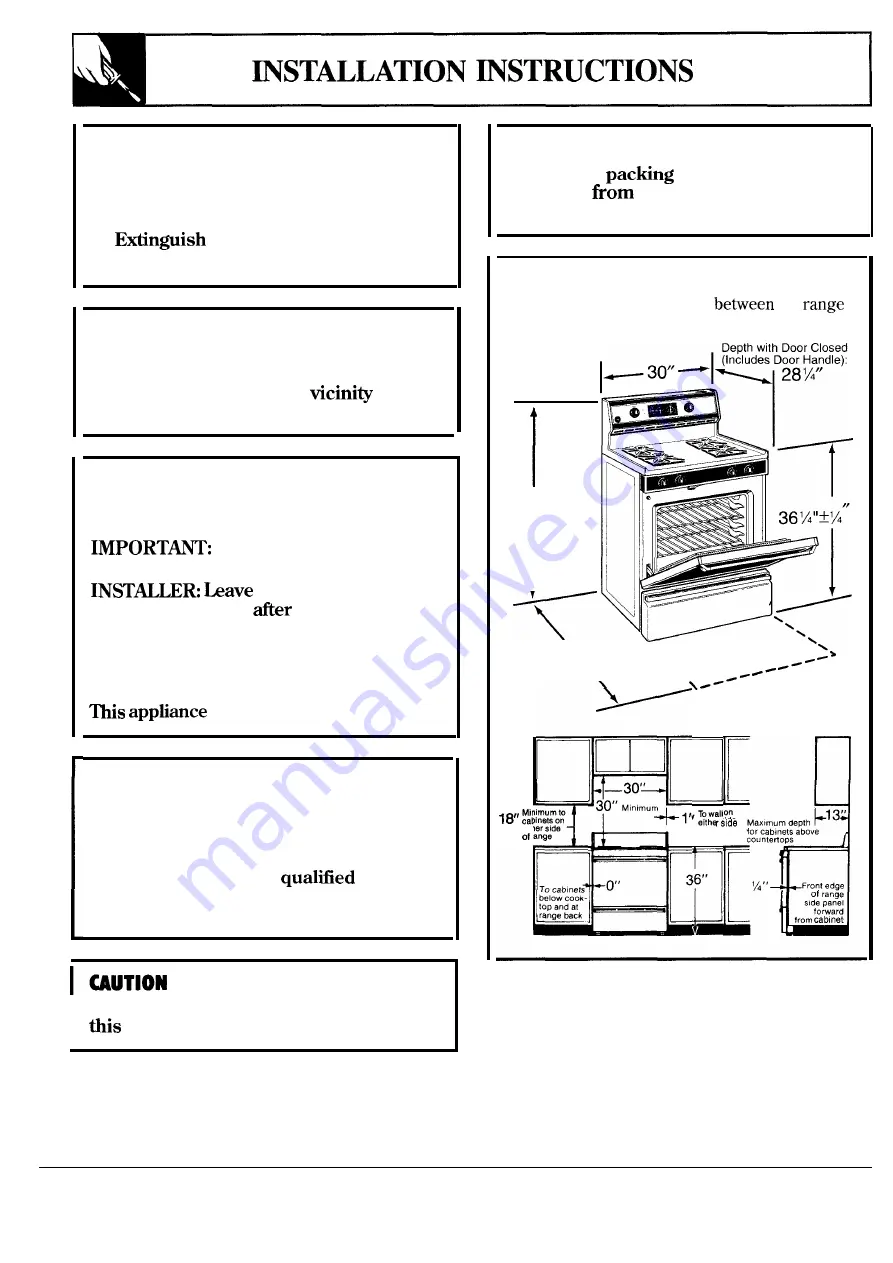 GE XLMT JGBP24GEN Use And Care & Installation Manual Download Page 32