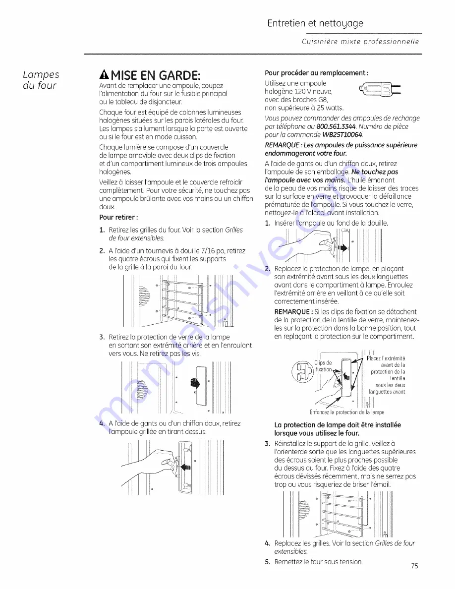 GE ZDP484LGP1SS Owner'S Manual Download Page 75