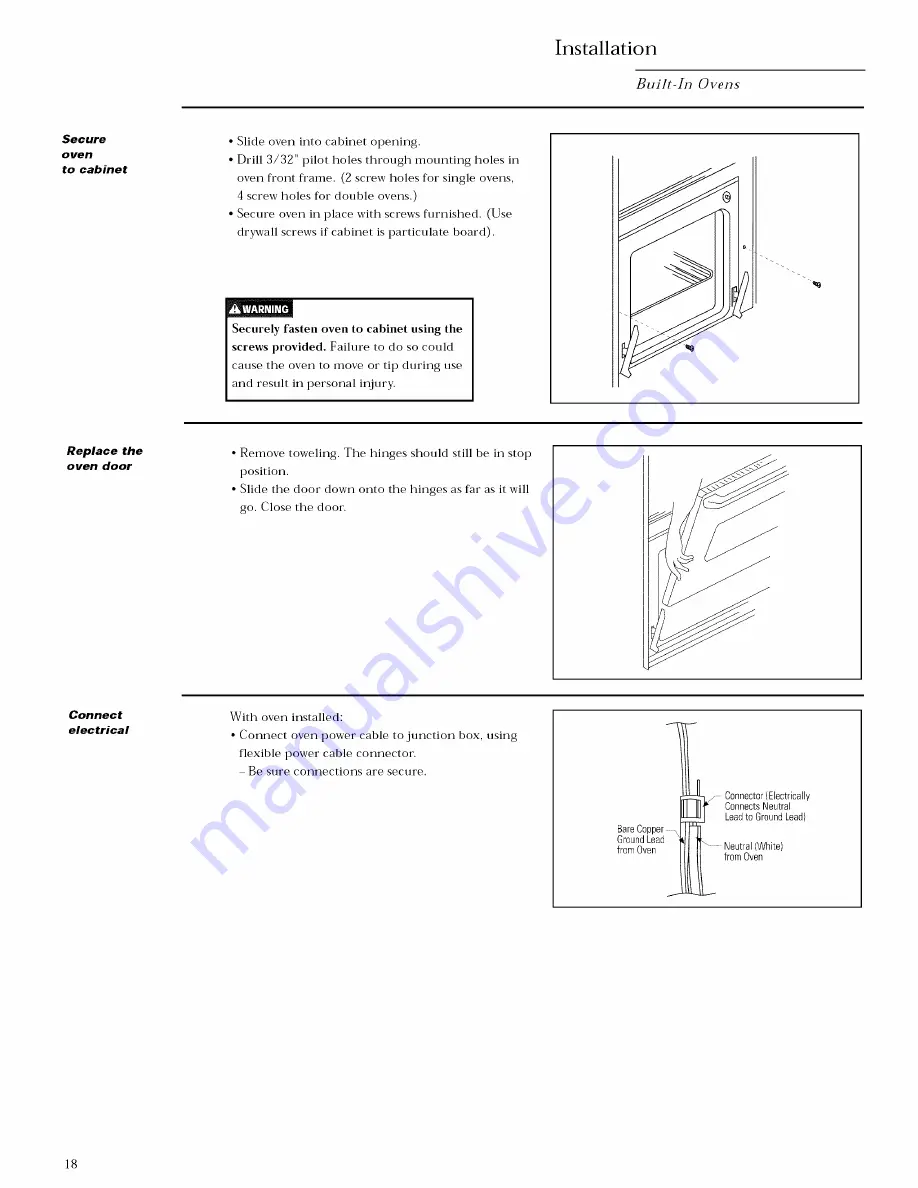 GE ZEK 75 7WW Installation Instructions Manual Download Page 18