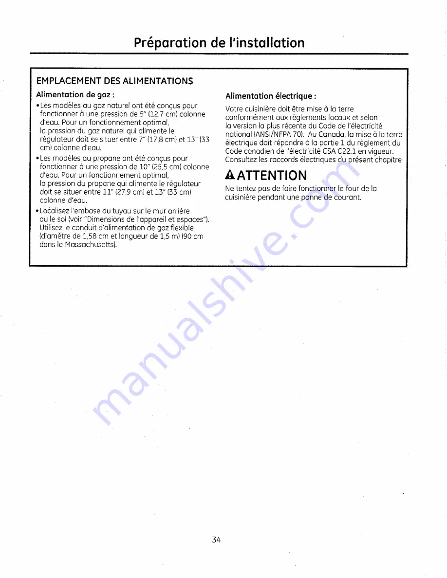 GE ZGP484NG Installation Instructions Manual Download Page 34