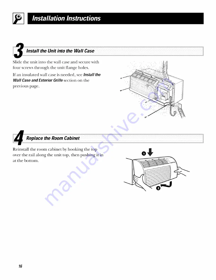 GE Zoneline 3200 Owner'S Manual Download Page 16