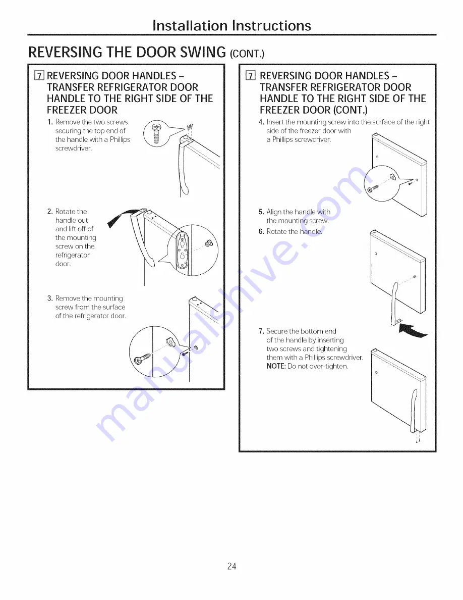 GEAppliances GTL27 Owner'S Manual And Installation Instructions Download Page 24