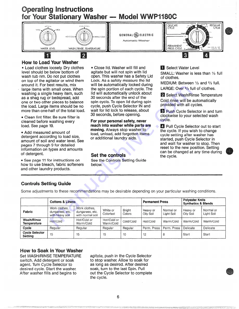 GEAppliances WWP1180C How To Get The Best Download Page 6