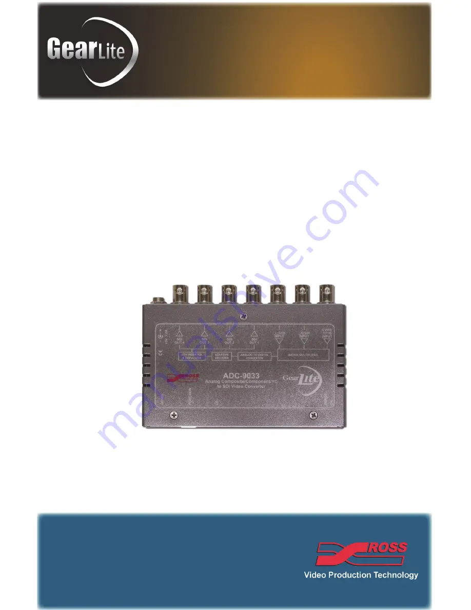 Gear Lite ADC-9033 Скачать руководство пользователя страница 1