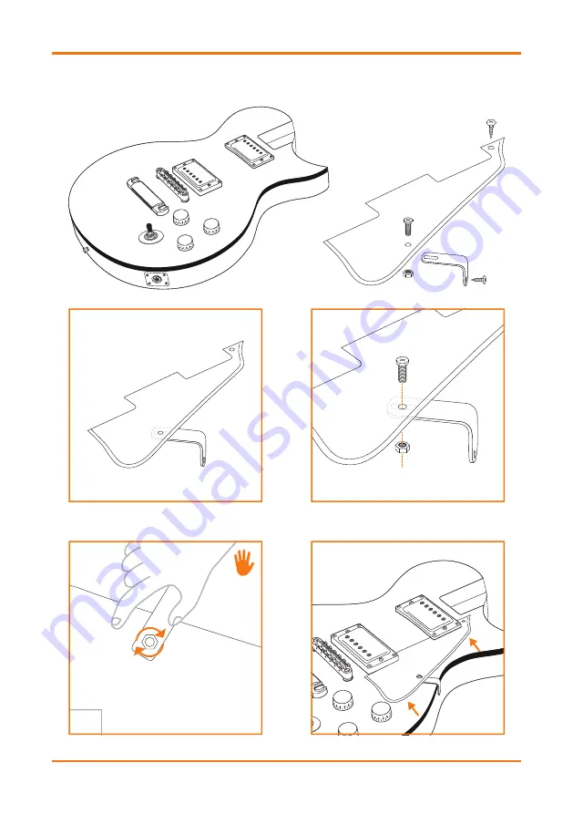 Gear4music Guitarworks DIY Electric Guitar Kit Pro Скачать руководство пользователя страница 21