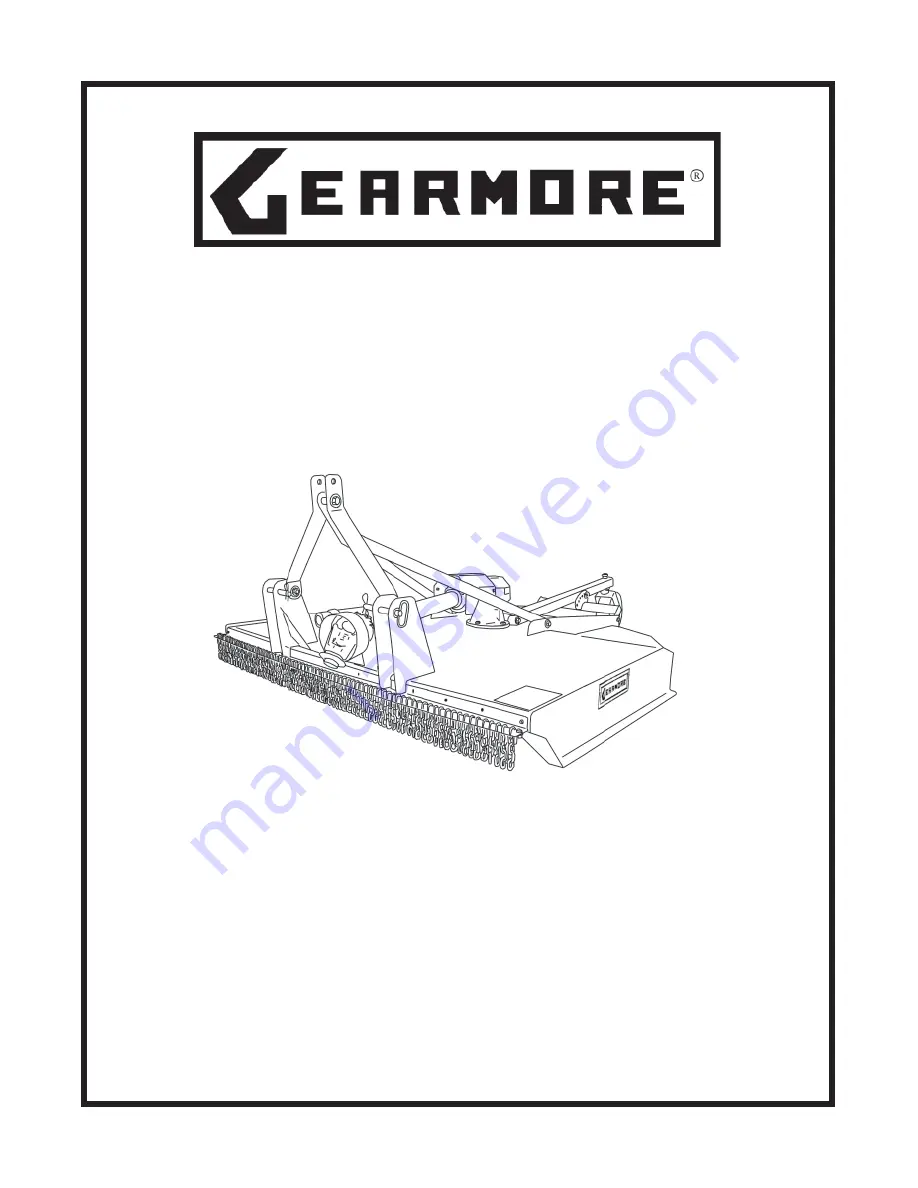 Gearmore & RC30-84 Operation, Service & Parts Manual Download Page 1