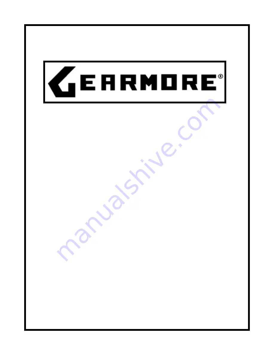 Gearmore L-60-60-HD Operation, Service & Parts Manual Download Page 1