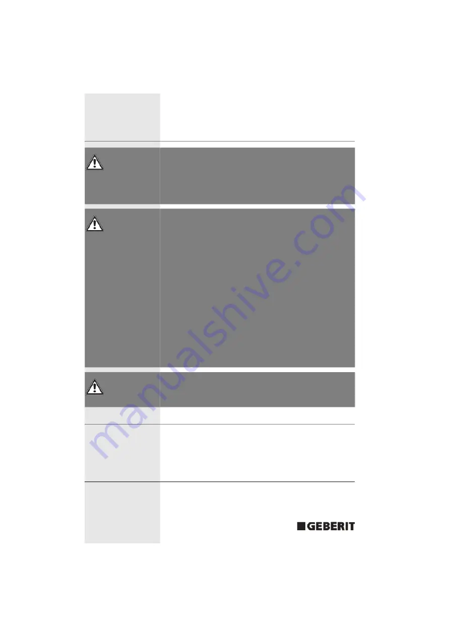 Geberit ACO 201 Operating Instructions Manual Download Page 24