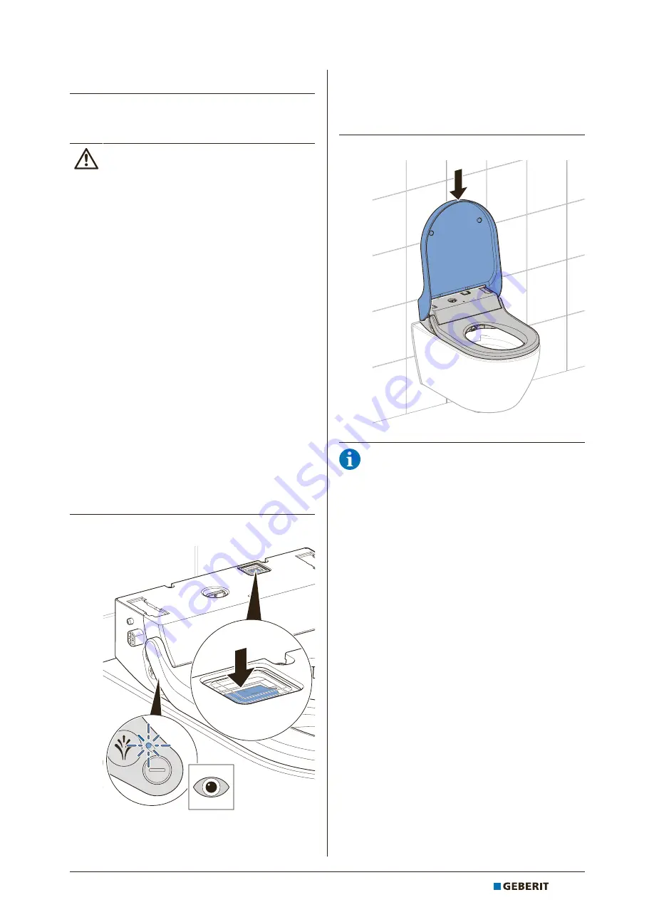 Geberit AQUACLEAN TUMA COMFORT Installation Manual Download Page 75