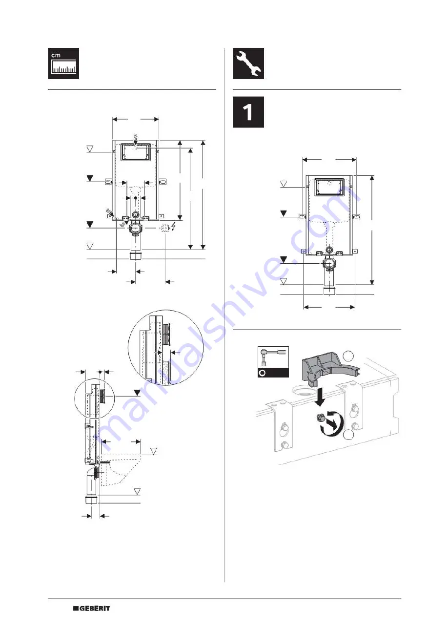 Geberit Sanbloc Installation Manual Download Page 2