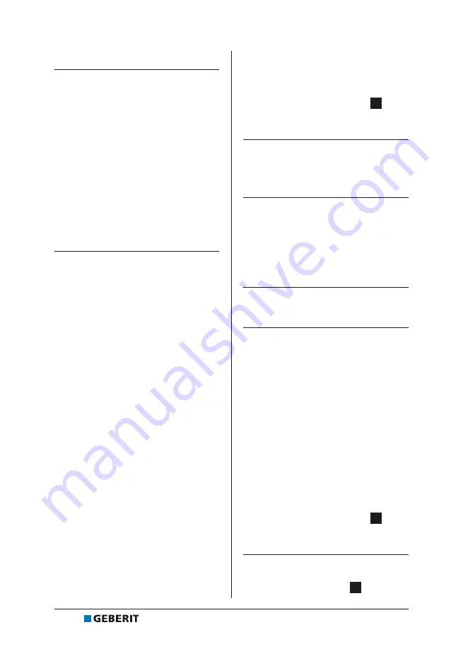 Geberit Selva Operation Manual Download Page 16