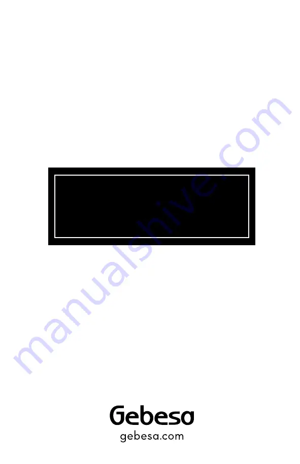 Gebesa REACH BS100 Installation Manual Download Page 1