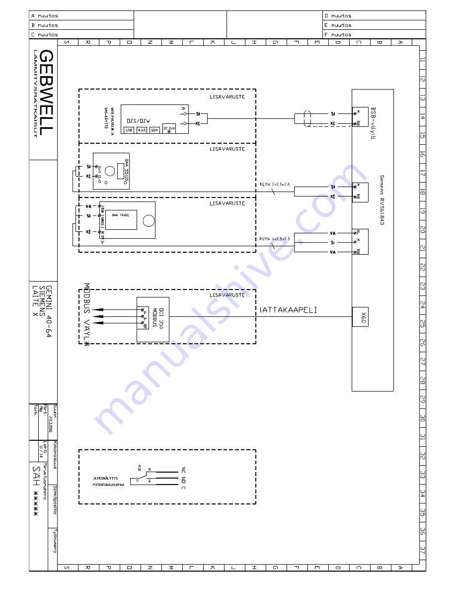 Gebwell GEMINI 40 Installation, Operation And Maintenance Manual Download Page 69