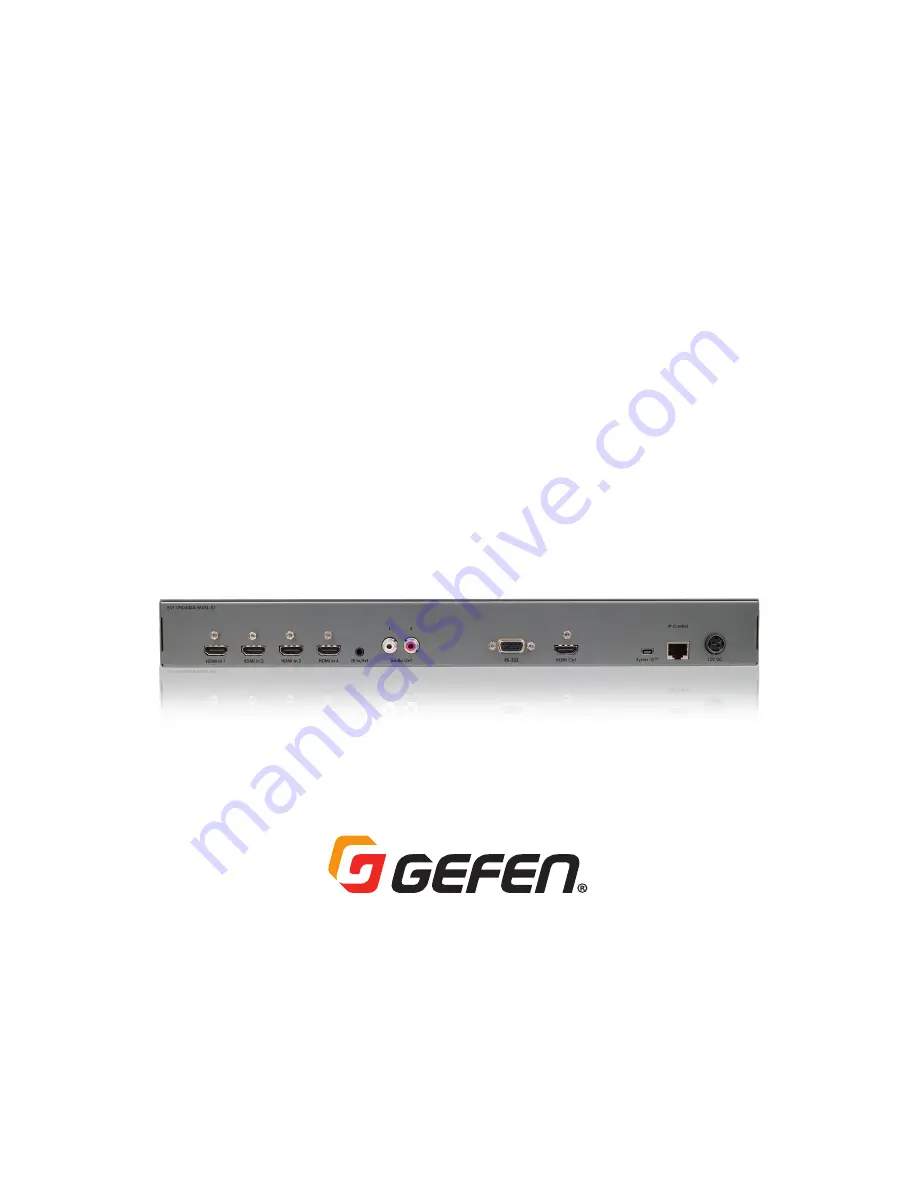 Gefen 4x1 Multiview Seamless Switcher User Manual Download Page 92