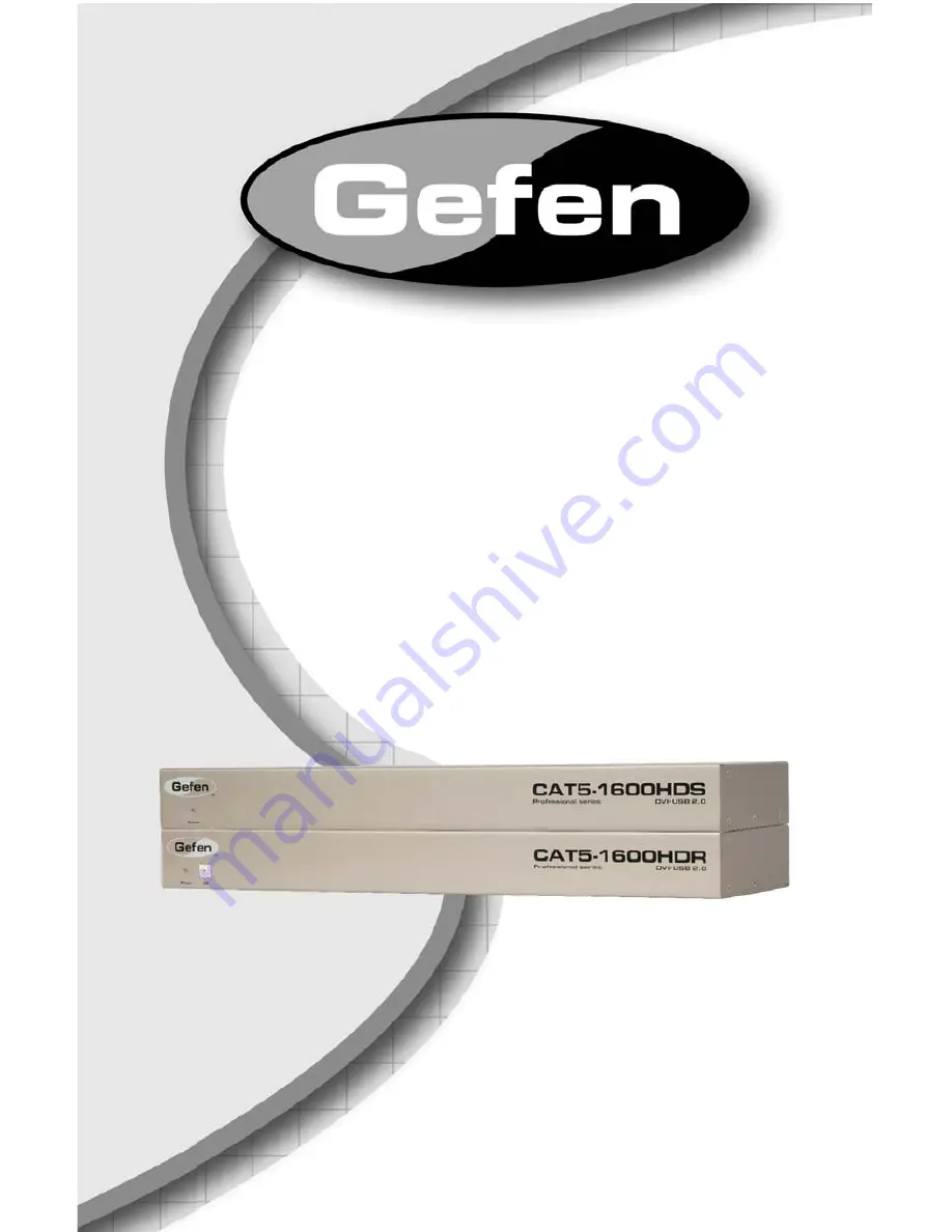 Gefen EXT-CAT5-1600HD Скачать руководство пользователя страница 1