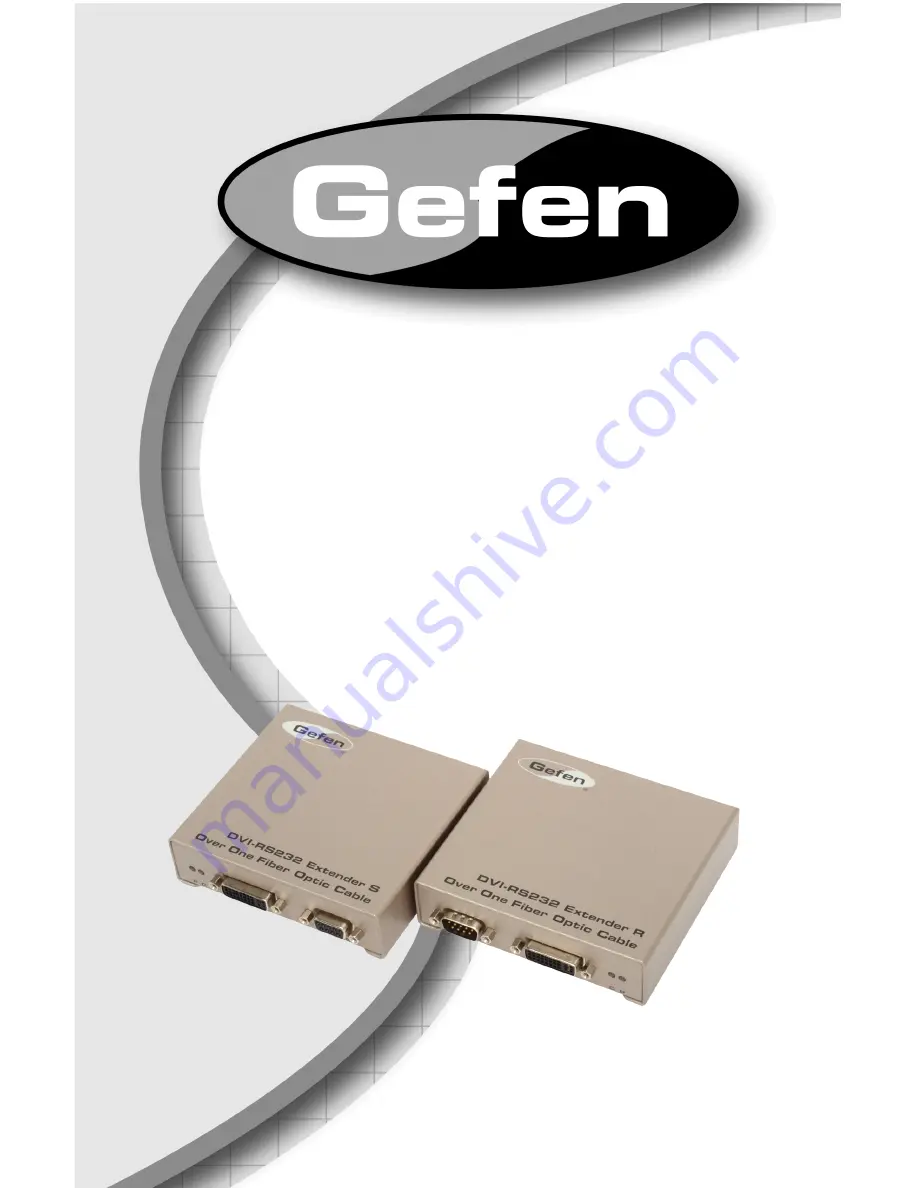 Gefen EXT-DVIRS232-1FO User Manual Download Page 1